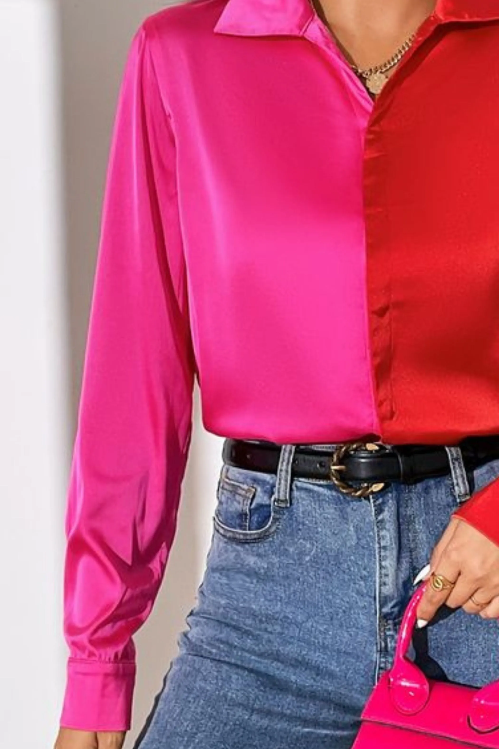 2 TONE SAATIN SHIRT