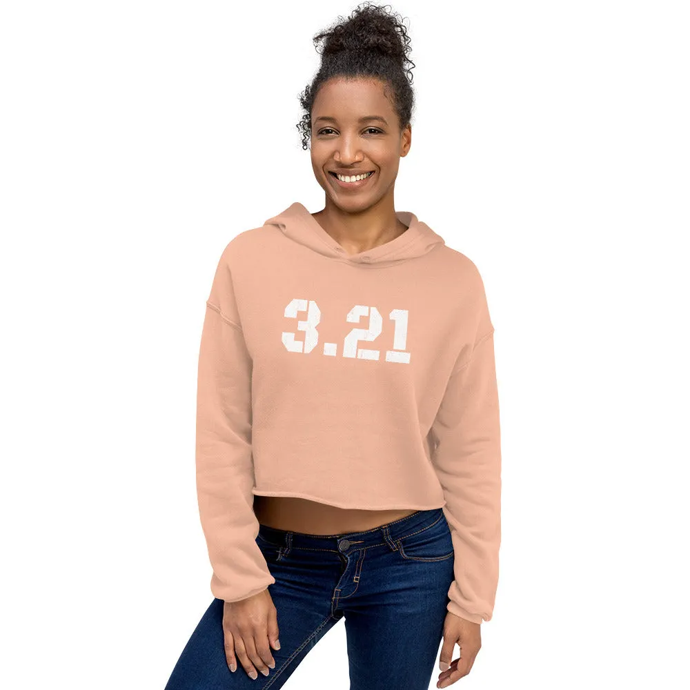 3.21, Down Syndrome Awareness, Distressed, Crop Hoodie