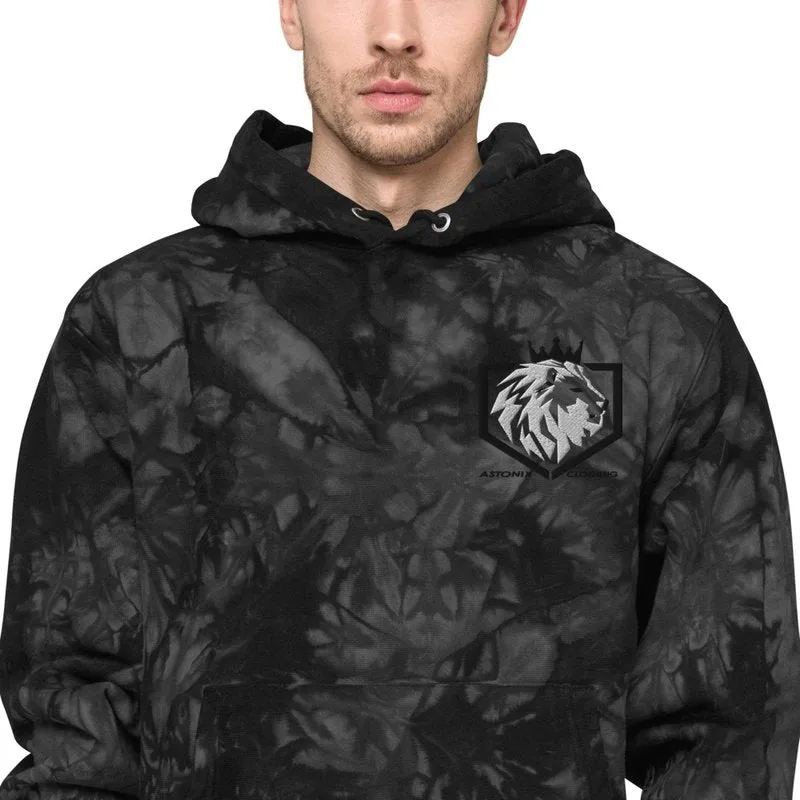 Astonix Black Unisex Champion Tie-Dye Hoodie