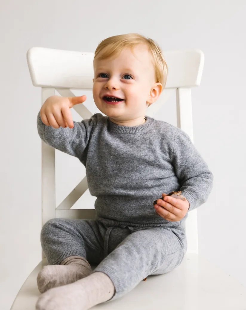 Baby Cashmere Pants - Heather Grey