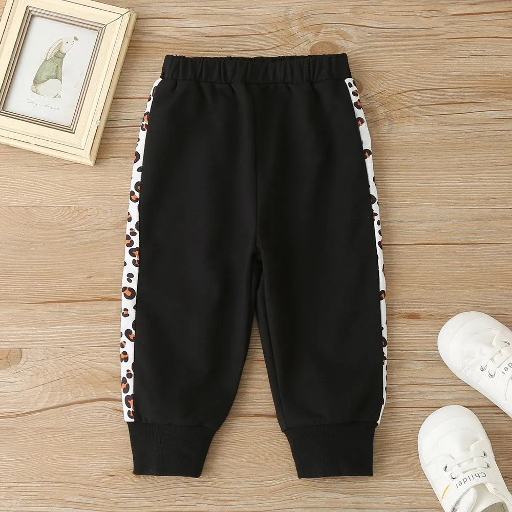 Baby Unisex Long Sleeve Leopard Printed Pocket Romper & Pants & Hat Baby Clothing Wholesale