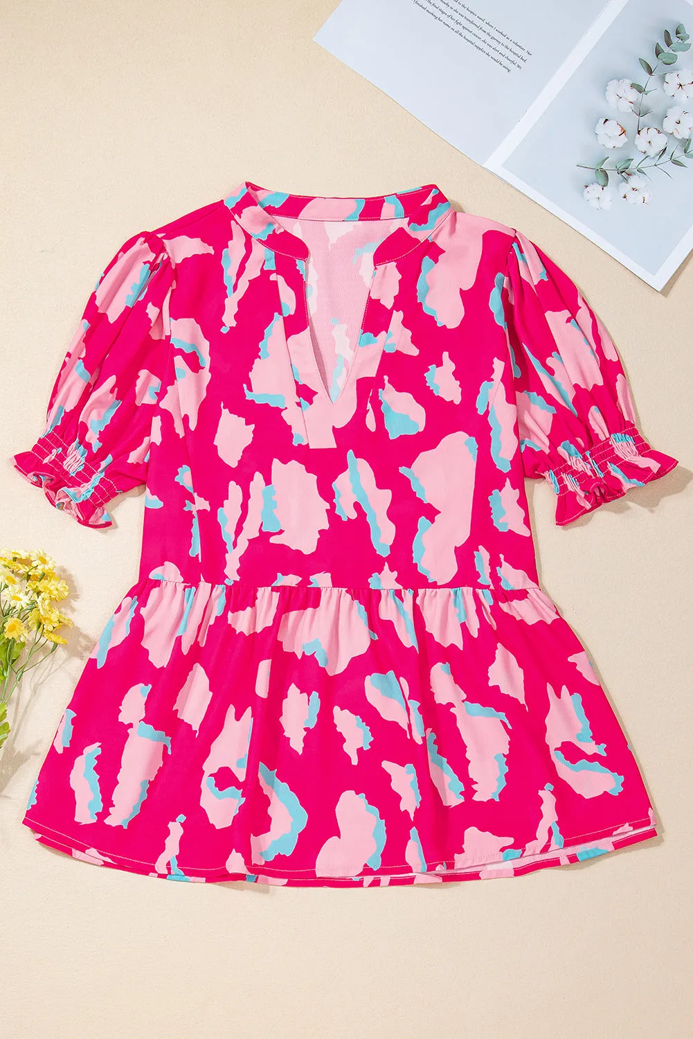 Babydoll pink Leopard Top