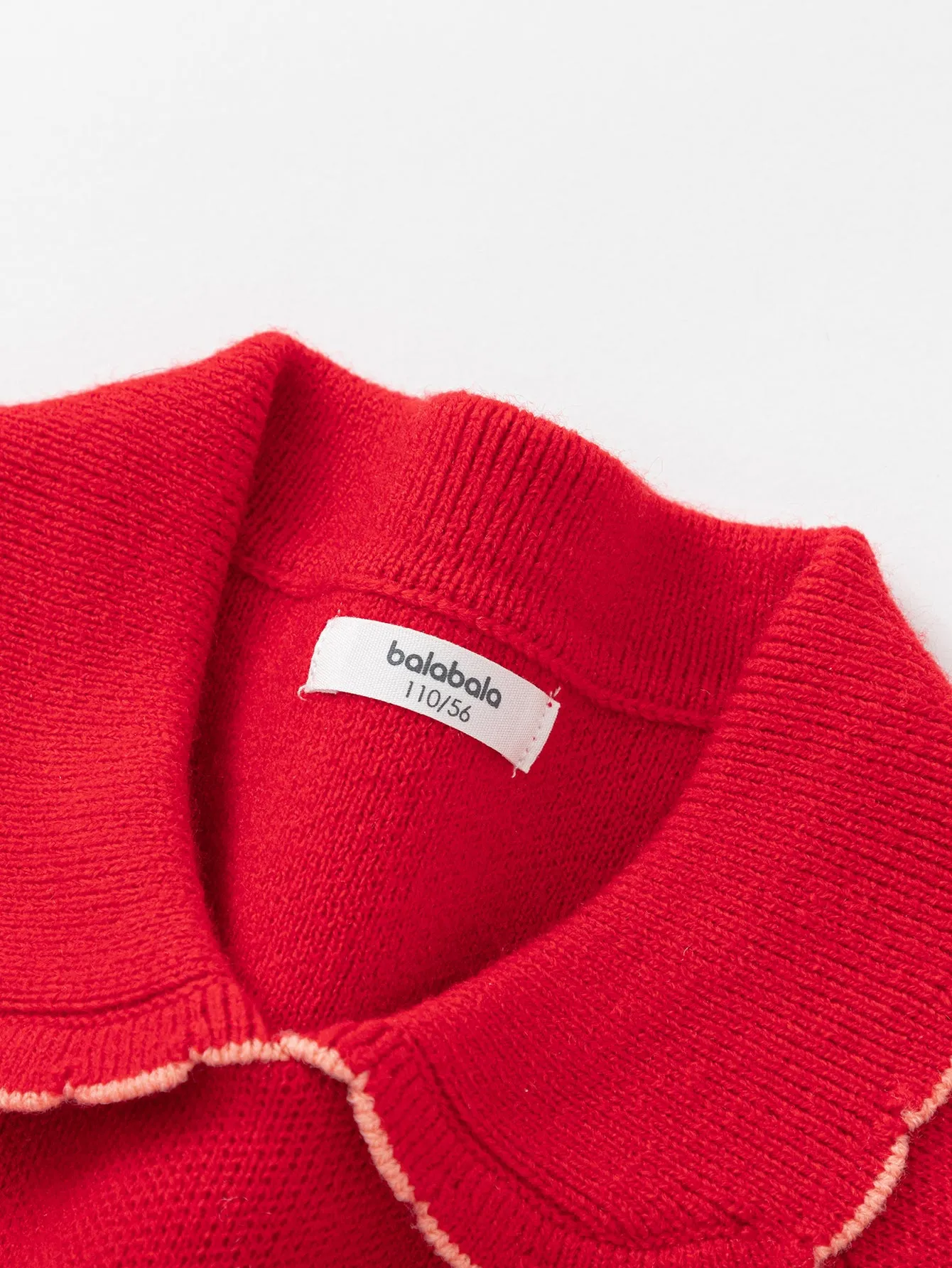 Balabala Girls Sweater 2024 New Winter Kids Knitwear Top New Year's Red Fashion Exquisite Trendy