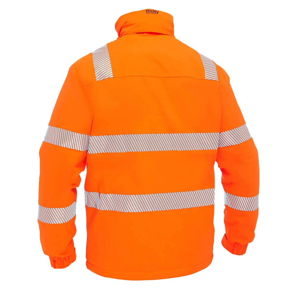 Bisley BJ6842T Taped Hi Vis Heated Jacket With Hood Orange