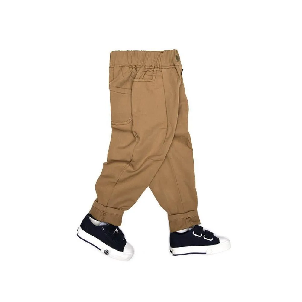 Boys Elastic Band Solid Causal Pants Wholesale Boys Clothing
