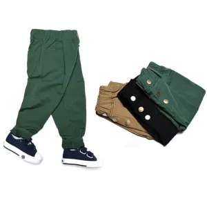 Boys Elastic Band Solid Causal Pants Wholesale Boys Clothing