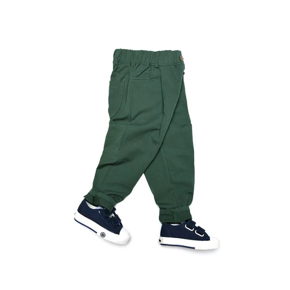 Boys Elastic Band Solid Causal Pants Wholesale Boys Clothing