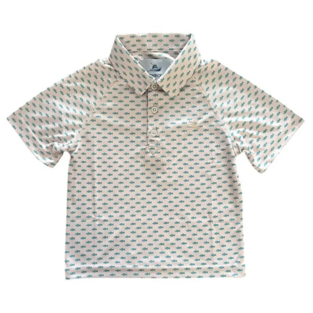 Boys Printed Polo - Fish