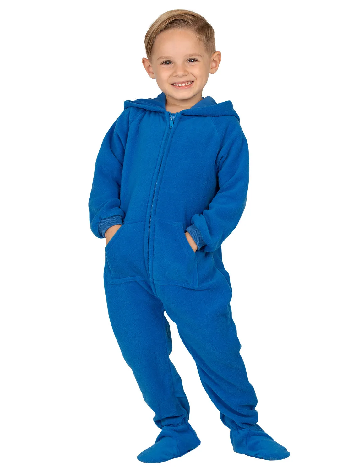 Brilliant Blue Toddler Hoodie Fleece Onesie