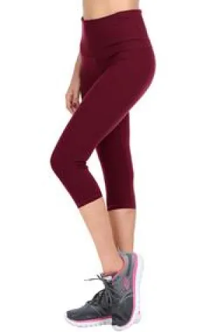 Burgundy Capri Leggings
