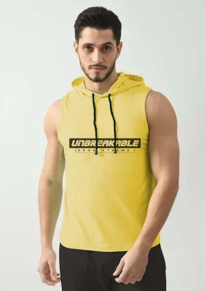 Canary Yellow Tank Top for Men with Hoodie