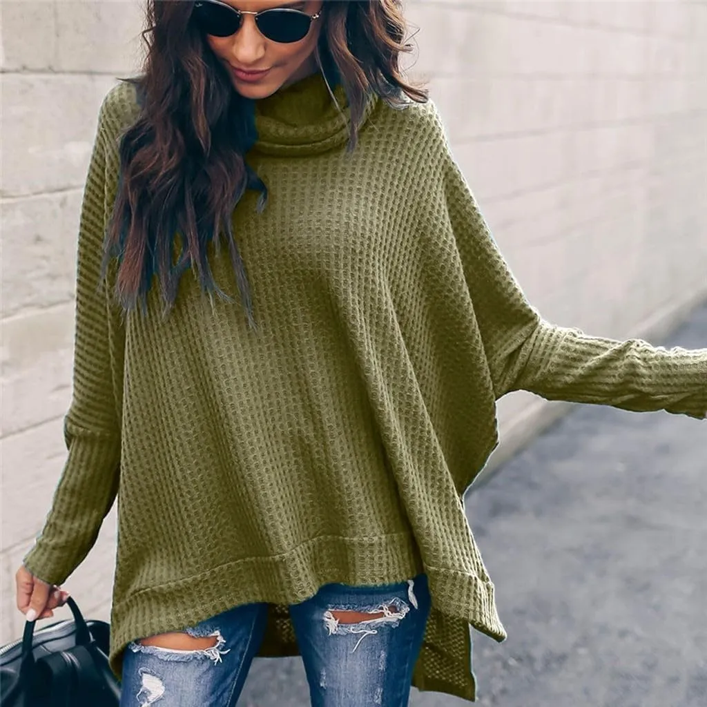 ChicCrate Women's Oversized Turtleneck Sweaters Casual Long Sleeve Tunic Sweater Chunky Knit Pullover Tops Blouse