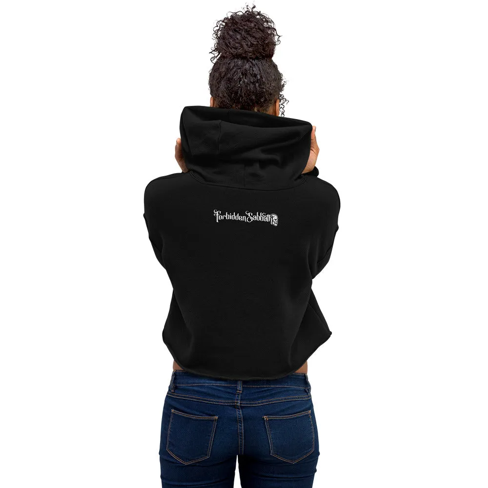 CIGAR SMOKEN TRIO SKULL-CROPPED HOODIE