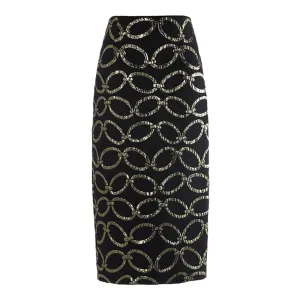 Colorblock Temperament Skirts For Women High Waist Patchwork Folds Tunic Slimming Vintage Skirt Female Fashion