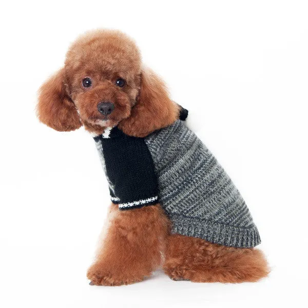 CONTRAST HOODIE DOG SWEATER