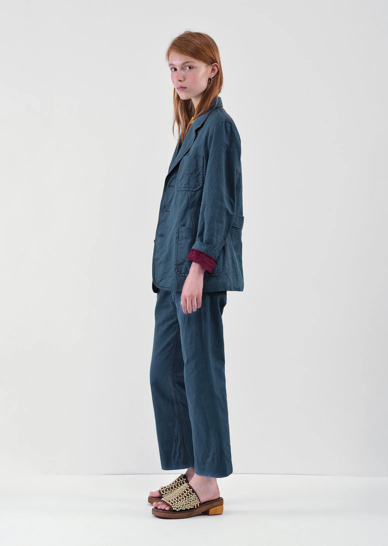 Cotton Linen Dril Boy Blazer