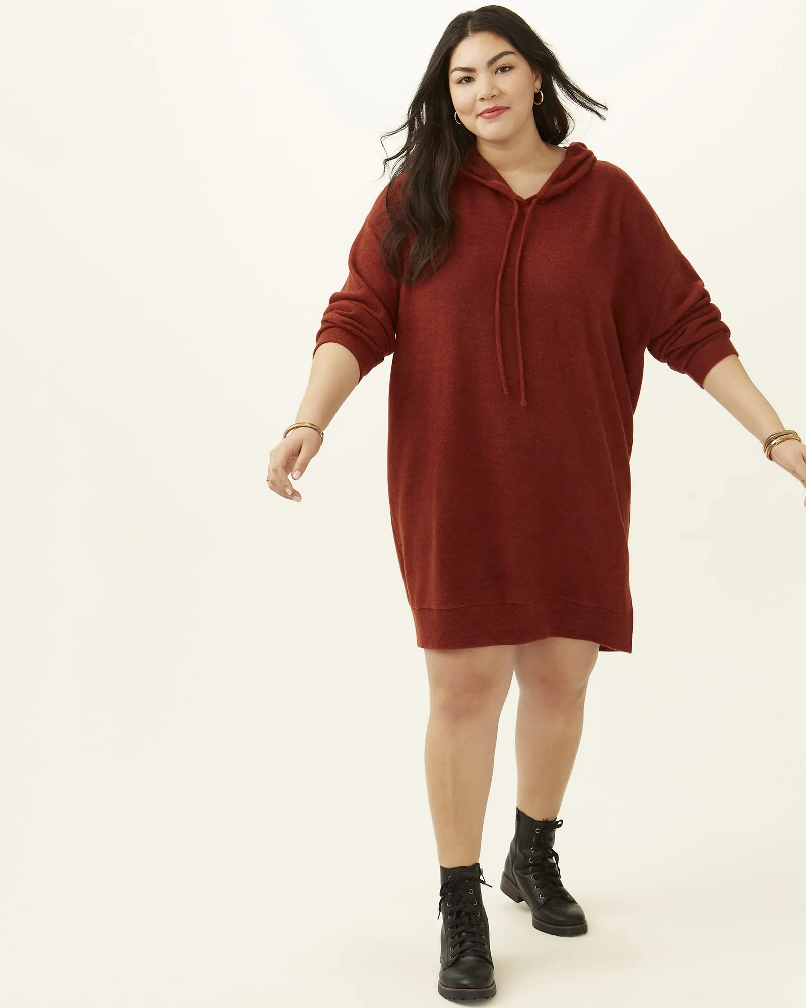 Eugenia Hoodie Dress | Orange