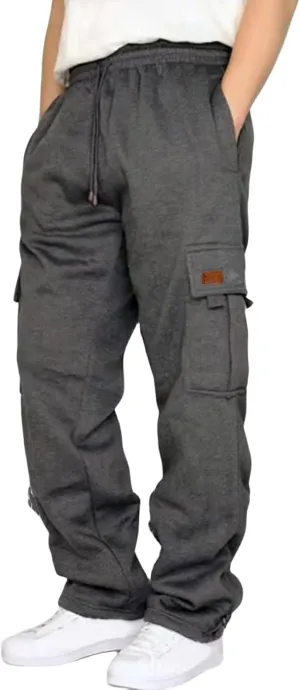 evzosrz Men's Sweatpants Drawstring Elastic Waist Joggers Gym Athletic Trousers Relaxed Fit Casual Cargo Pants