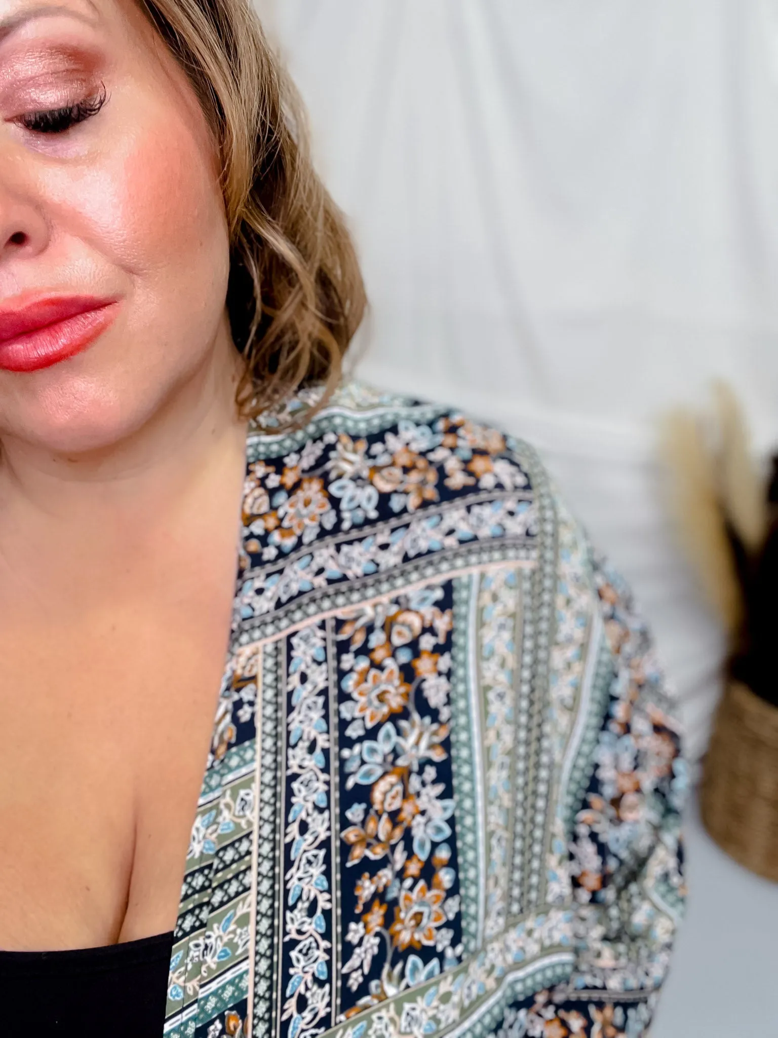 Floral Print Short Sleeve Kimono FINAL SALE