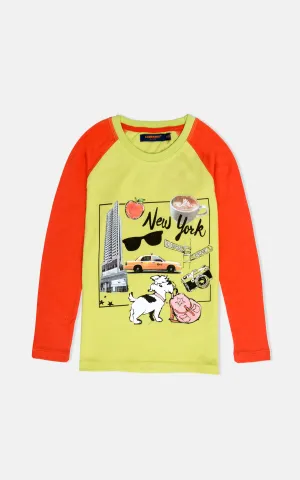 F/S GUTS GRAPHIC TEES- WILD LIME