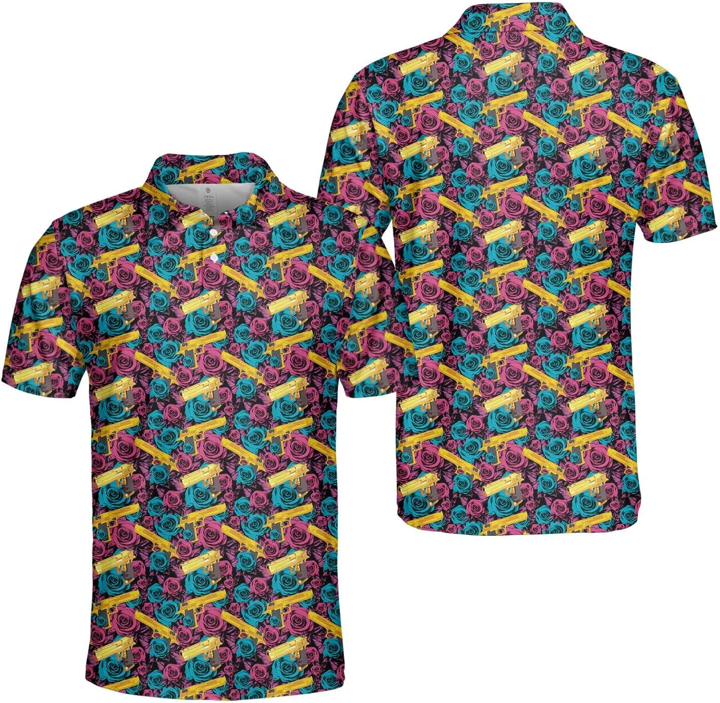 Golf Polo Shirts for Men Mens Polo Shirts Short Sleeve Button Up Shirt Men Casual Aloha Mens Shirts