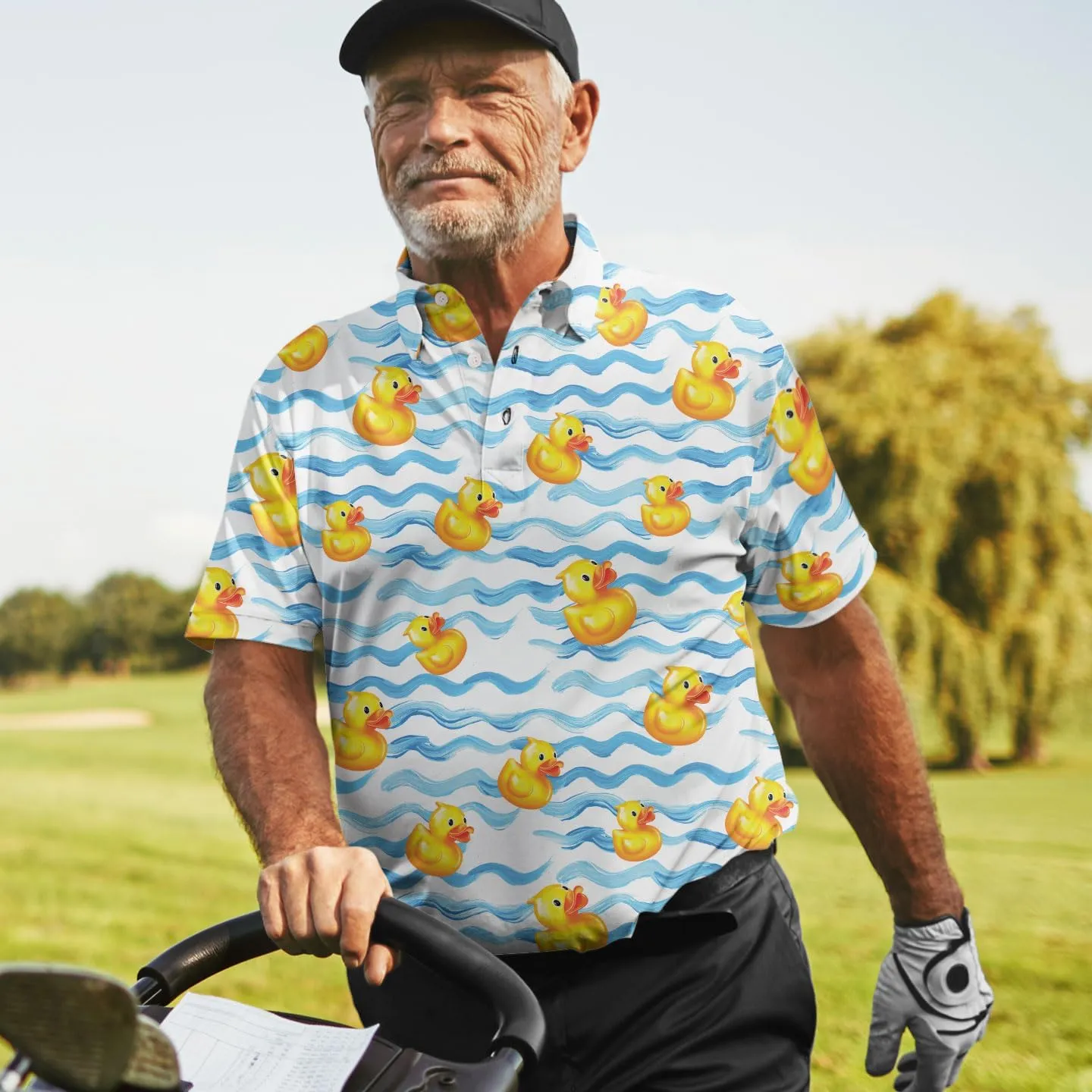 Golf Polo Shirts for Men Mens Polo Shirts Short Sleeve Button Up Shirt Men Casual Aloha Mens Shirts