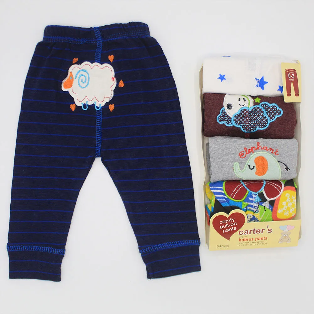 Imported Set of 5 Pcs Babies Pants Cotton Stuff for 0-23 Months