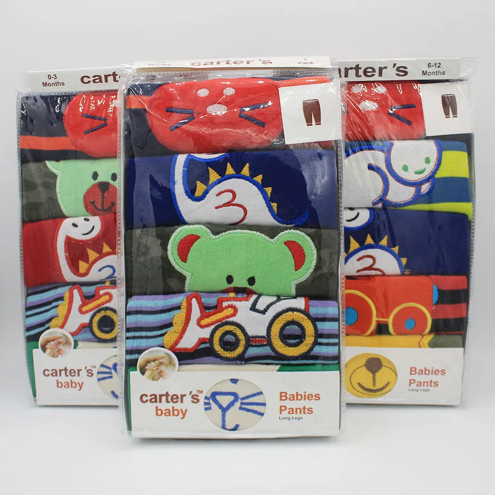 Imported Set of 5 Pcs Babies Pants Cotton Stuff for 0-23 Months