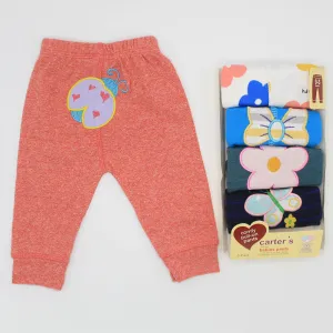Imported Set of 5 Pcs Babies Pants Cotton Stuff for 0-23 Months