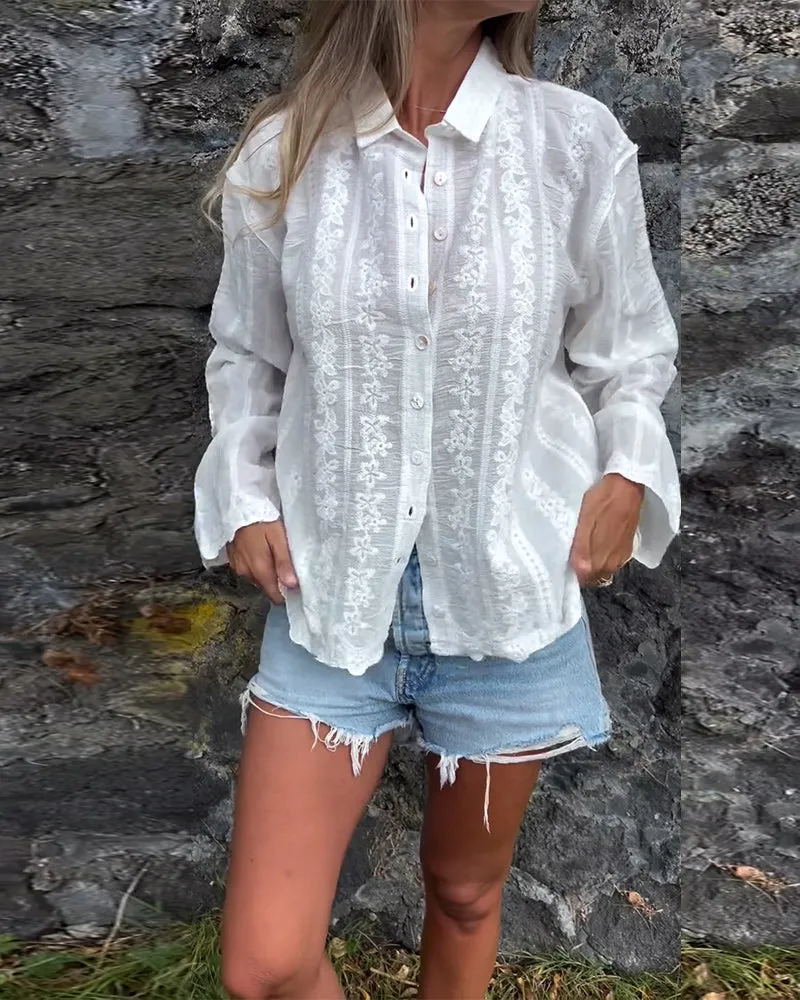 Kathlyn - Button-Up Polo Shirt