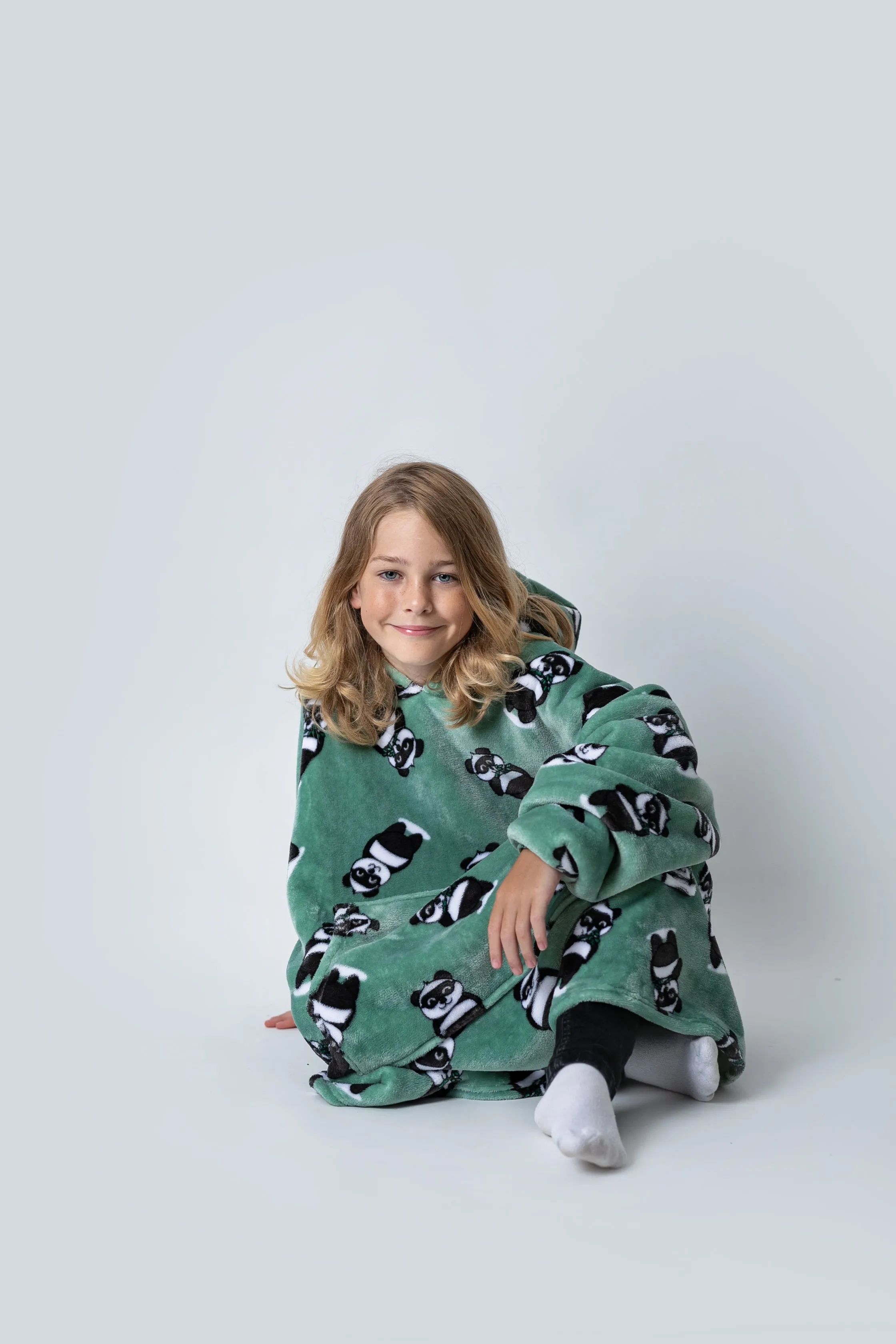 Kids Giant Hoodie Pand-UH! Sage