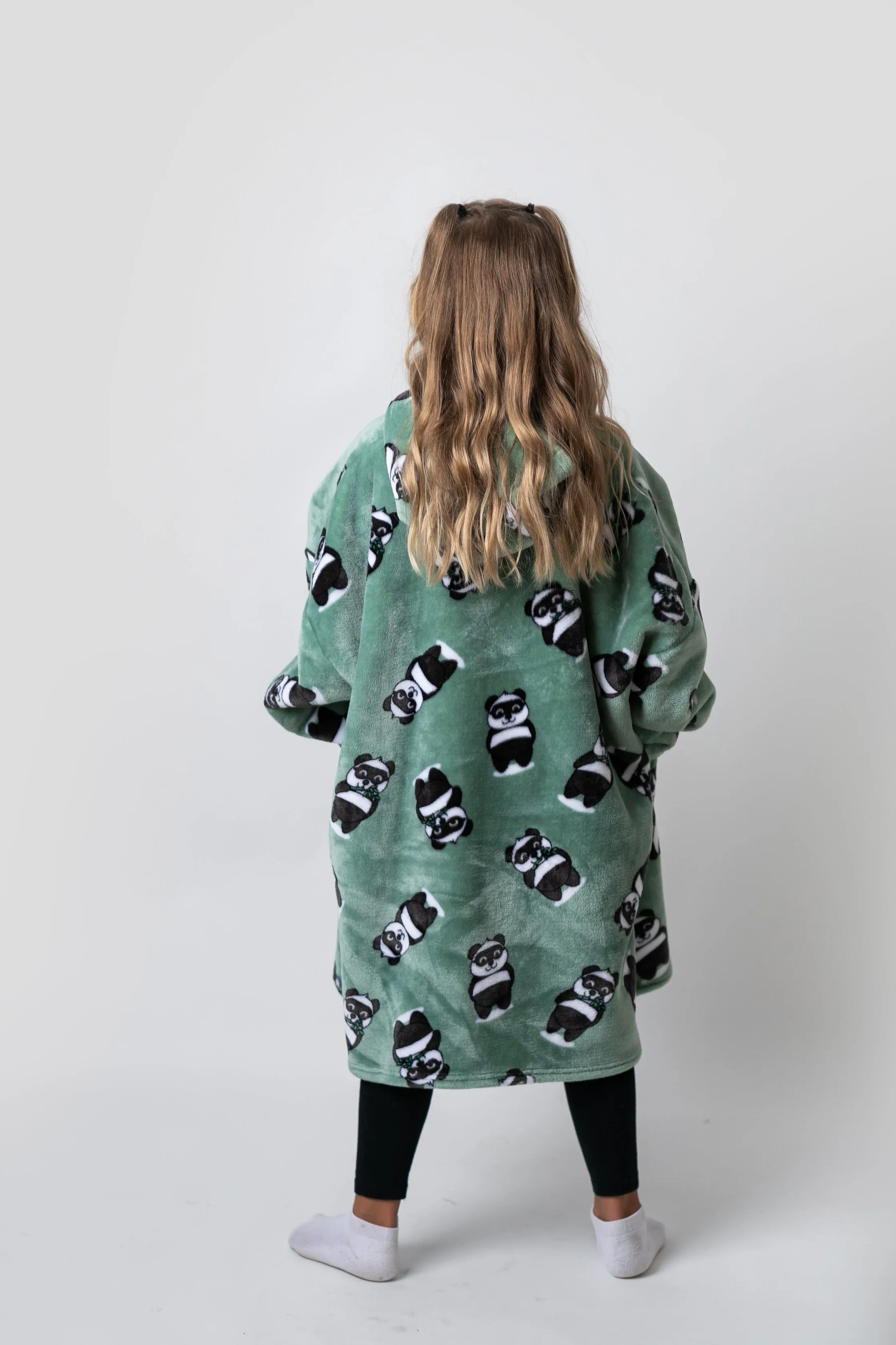 Kids Giant Hoodie Pand-UH! Sage