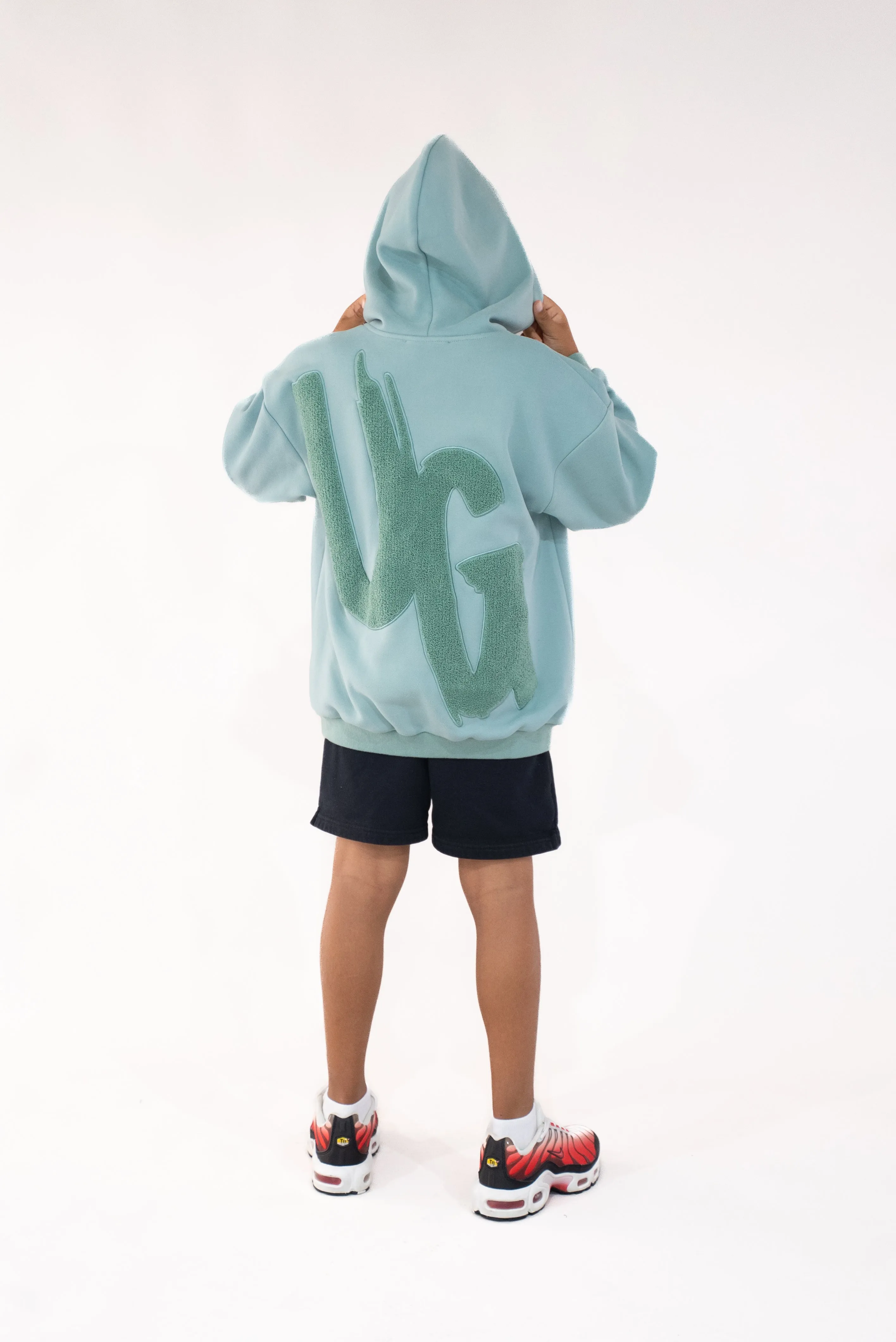Kids Steel Blue "Moving In Silence " Hoodie