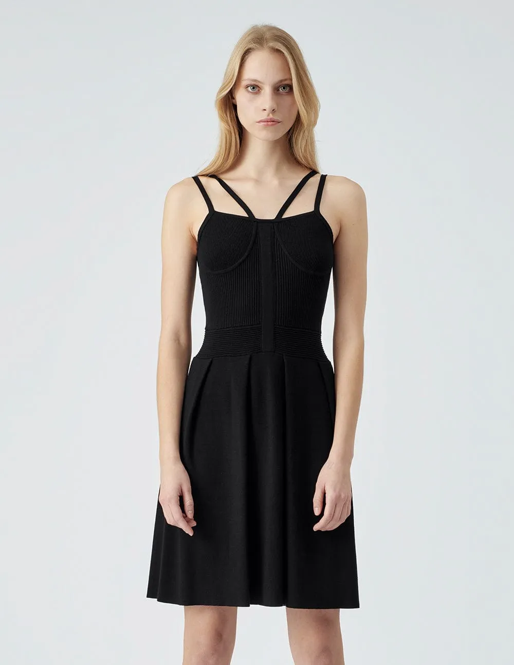 Ladies Black Sling Knit Dress