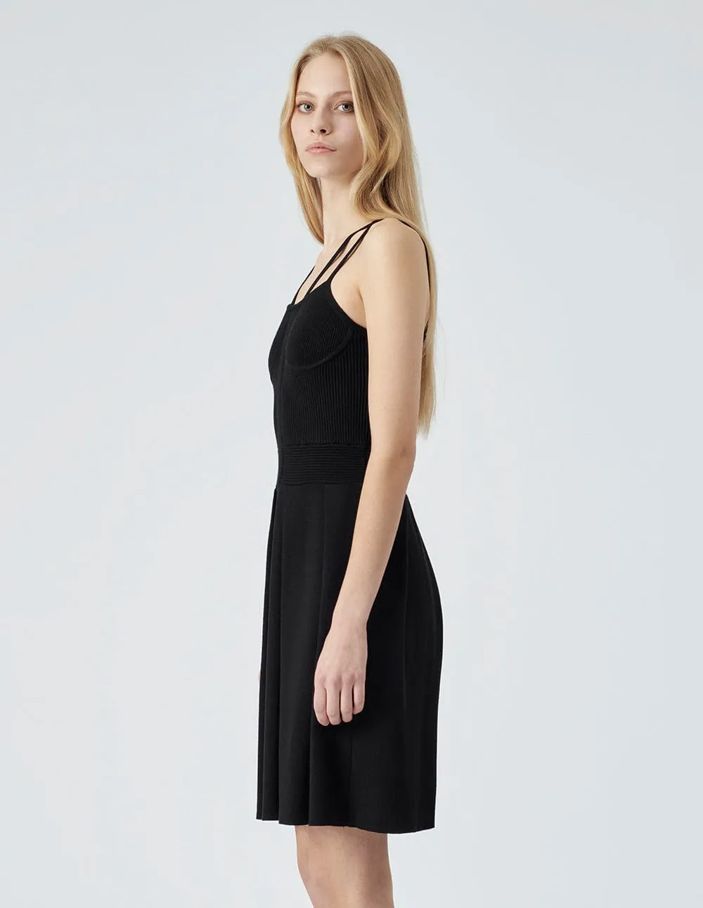 Ladies Black Sling Knit Dress