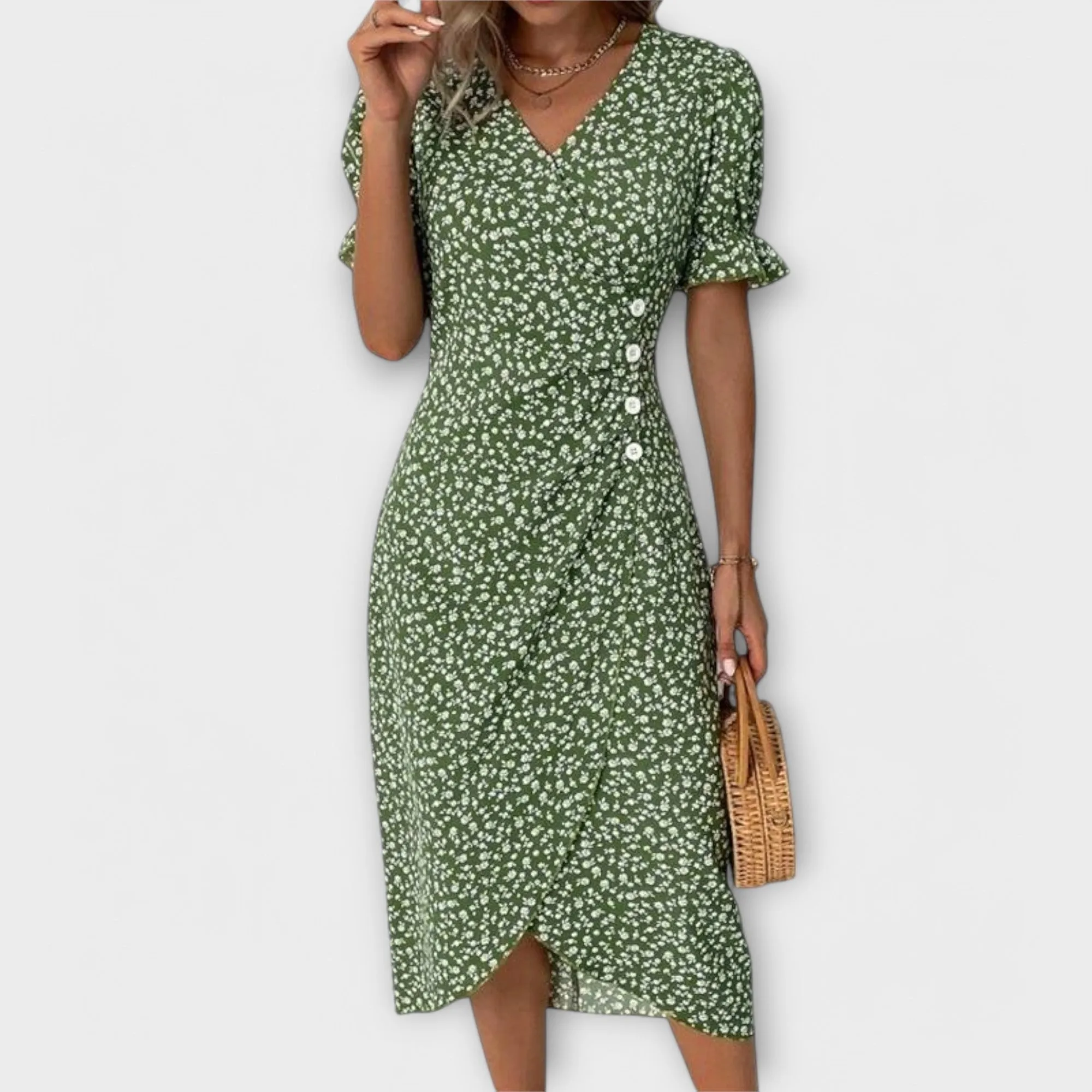 Lena Floral Wrap Dress