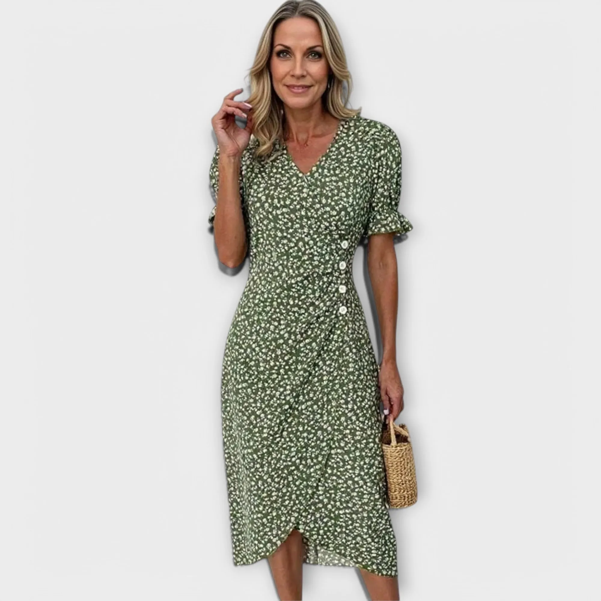 Lena Floral Wrap Dress