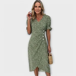 Lena Floral Wrap Dress