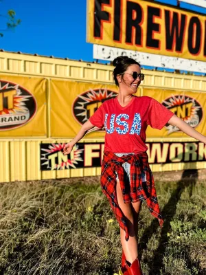 Leopard in the USA tee