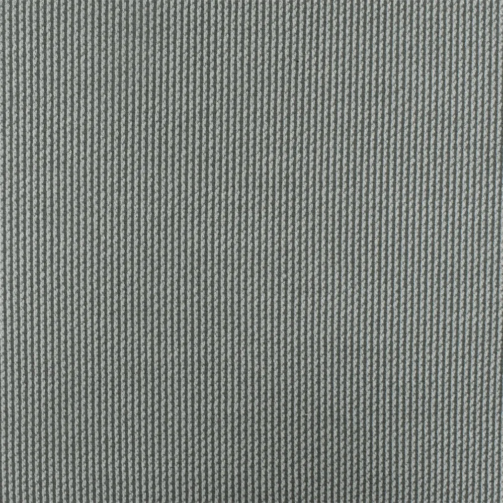 Light-Stone Gray Stripe Textured Wool Cotton Double Knit Fabric