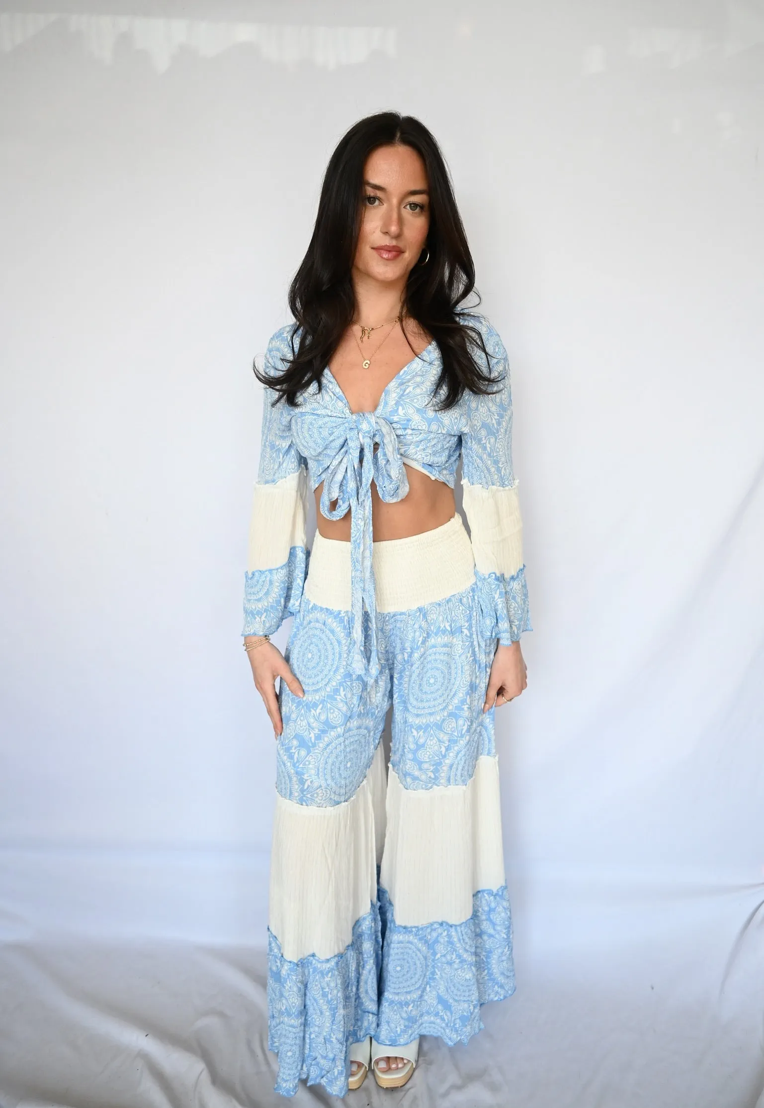 Lurex Stripe Printed Set