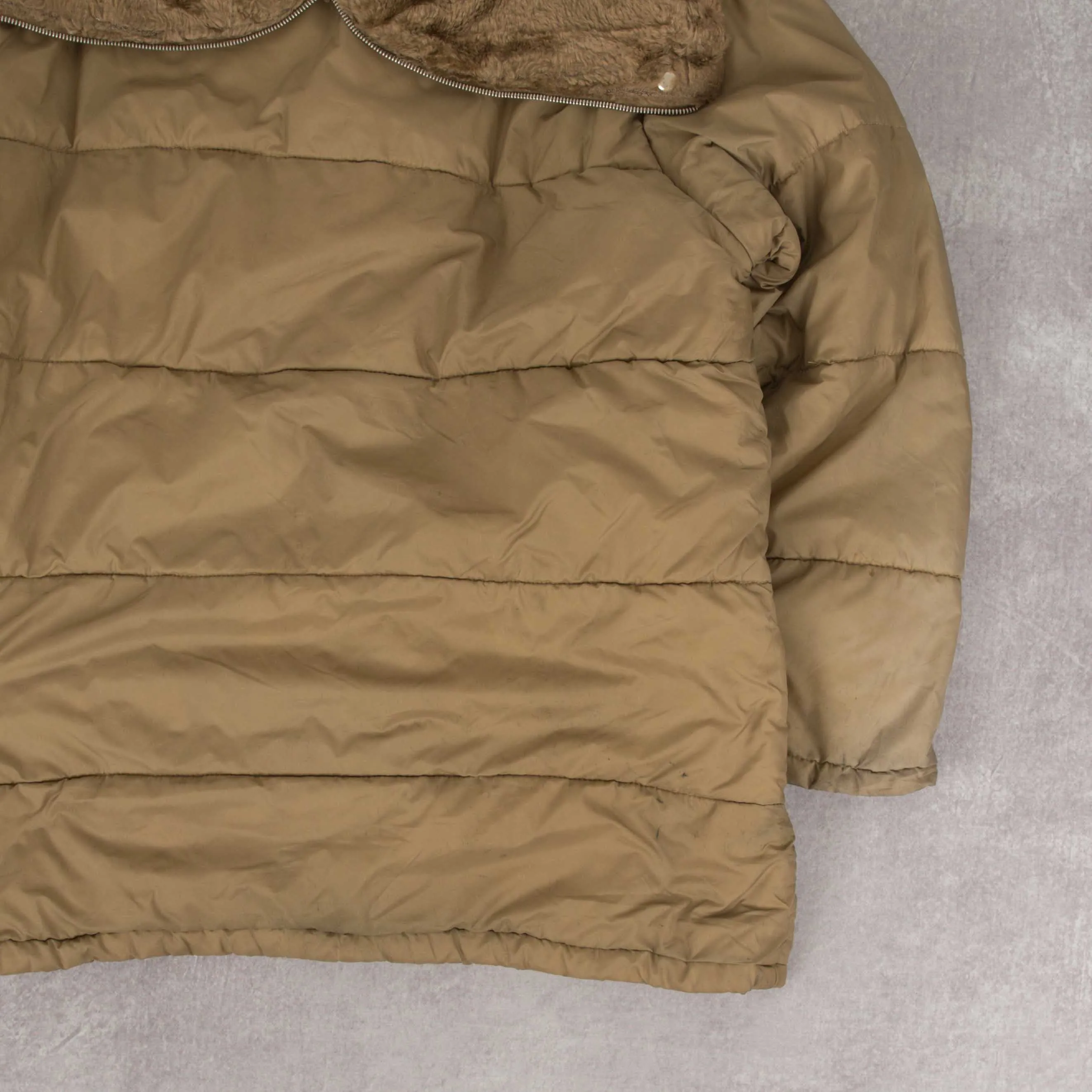 MEN'S VINTAGE 1980S PADDED DUFFLE JACKET - LARGE