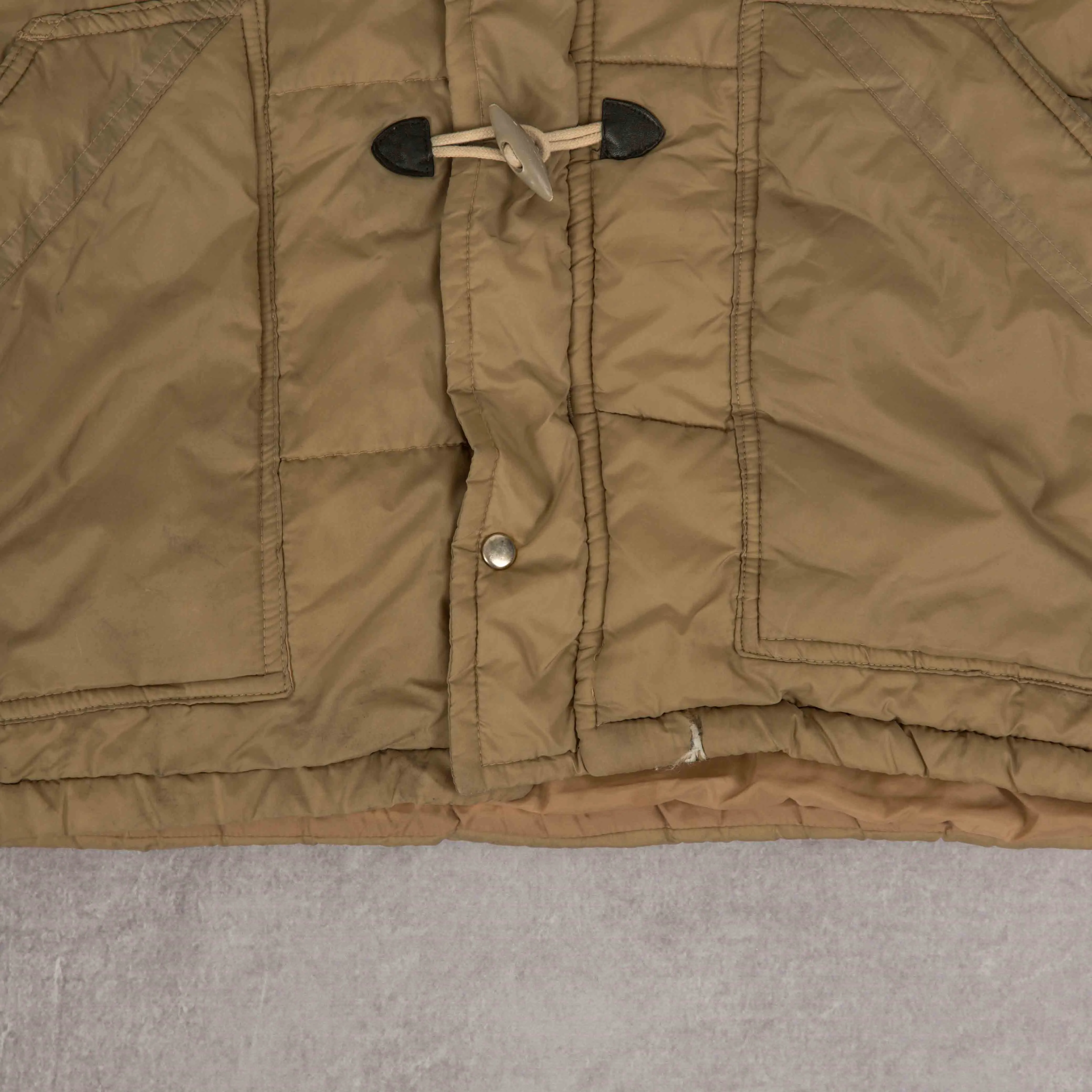 MEN'S VINTAGE 1980S PADDED DUFFLE JACKET - LARGE