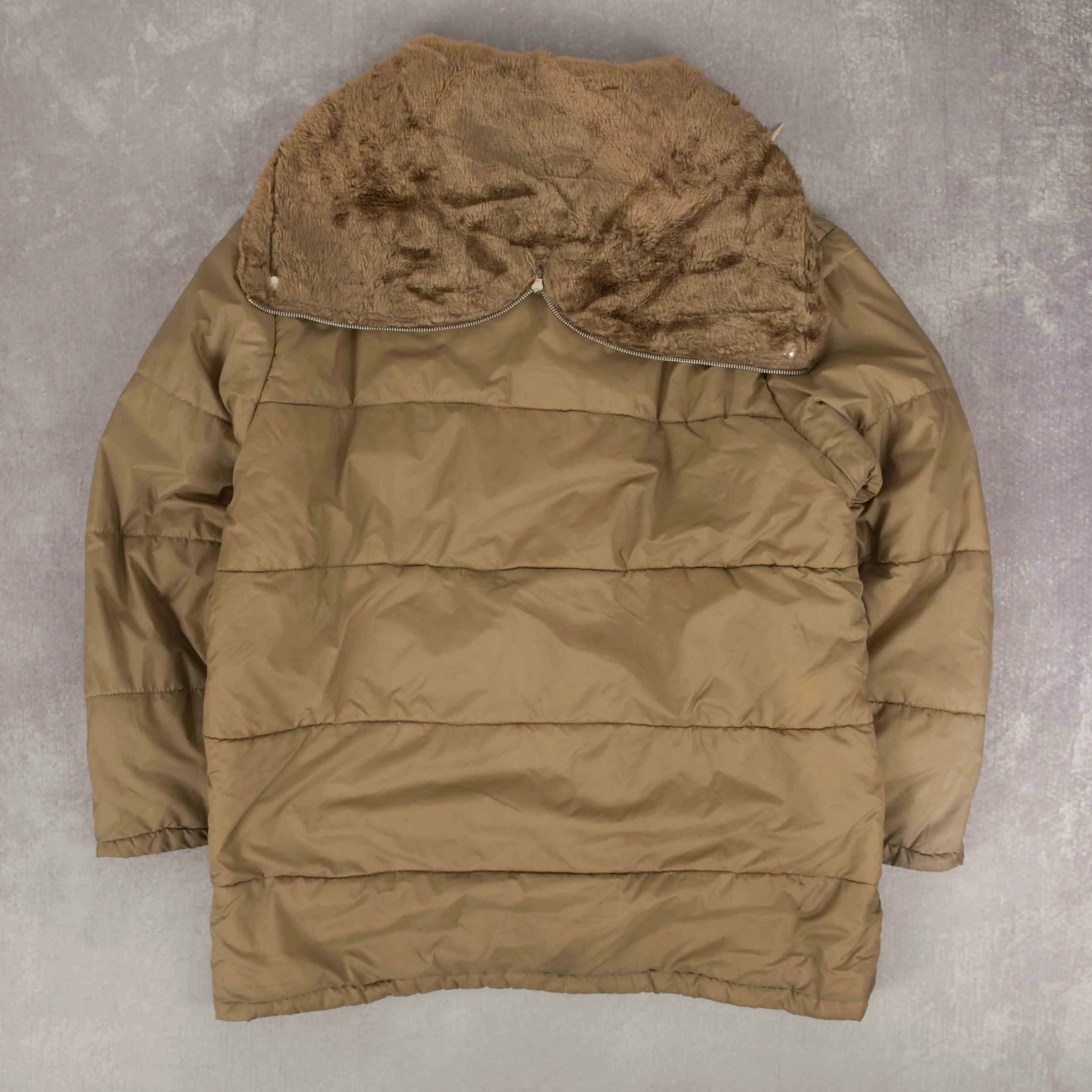 MEN'S VINTAGE 1980S PADDED DUFFLE JACKET - LARGE
