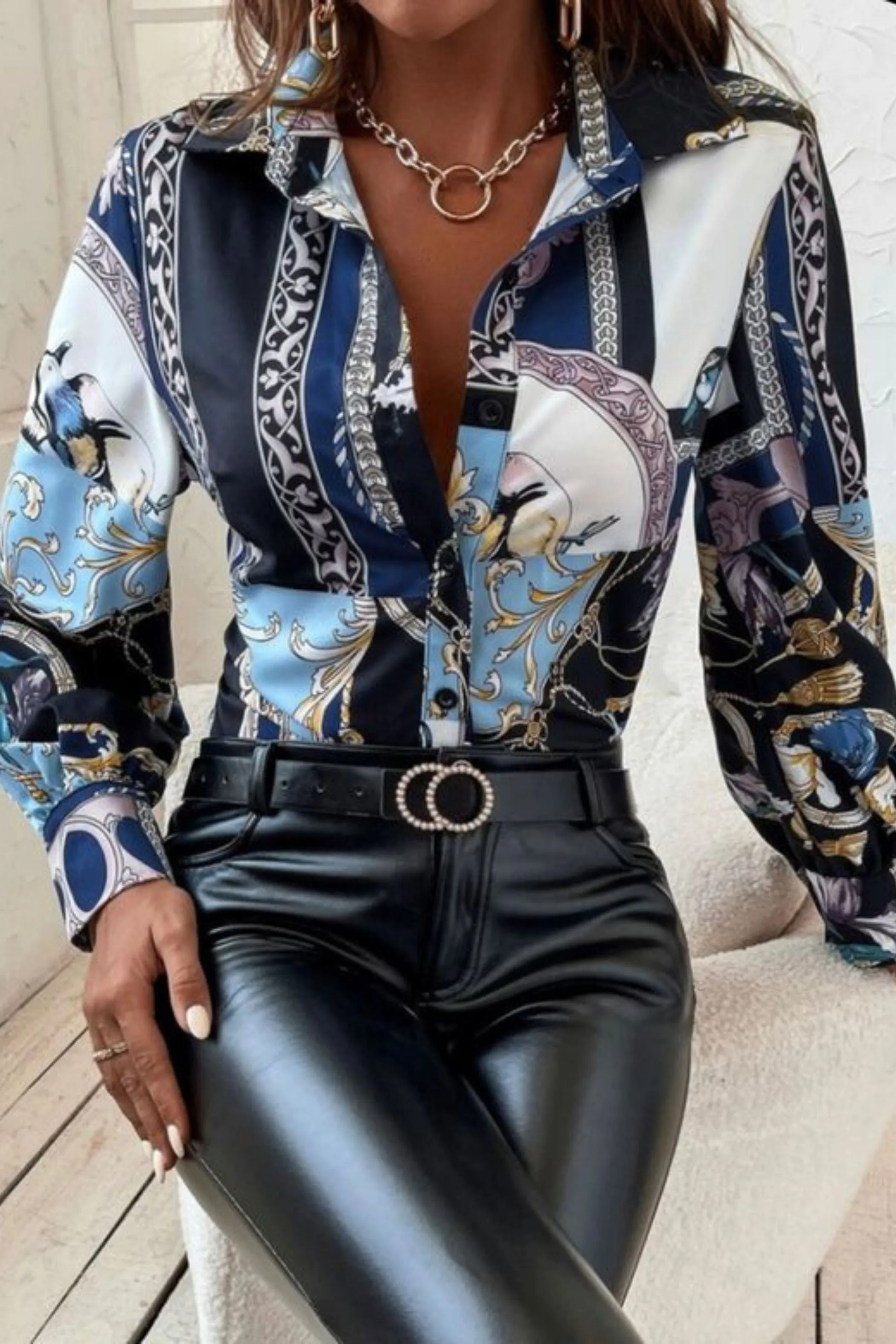 PAISLEY SATIN SHIRT