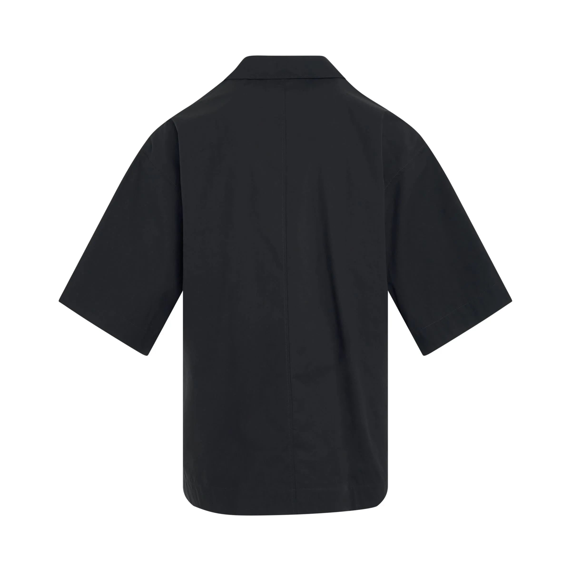 Quarter Sleeve Polo Shirt in Dark Navy