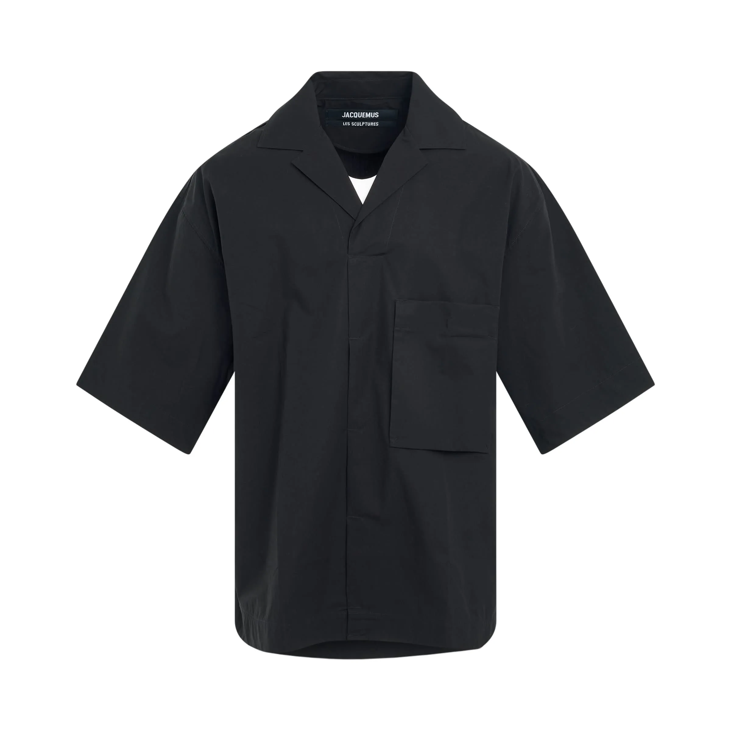 Quarter Sleeve Polo Shirt in Dark Navy