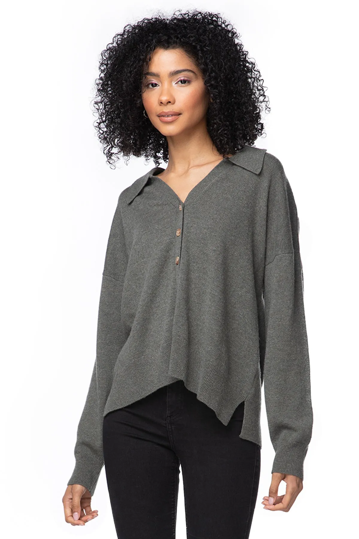 Rose Washable Cashmere Collared Cardigan