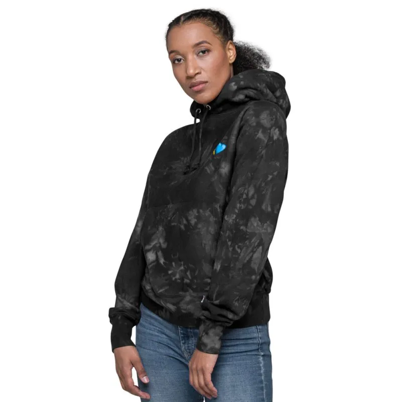 S&B Unisex Champion Tie-Dye Mirror Heart Sweatshirt
