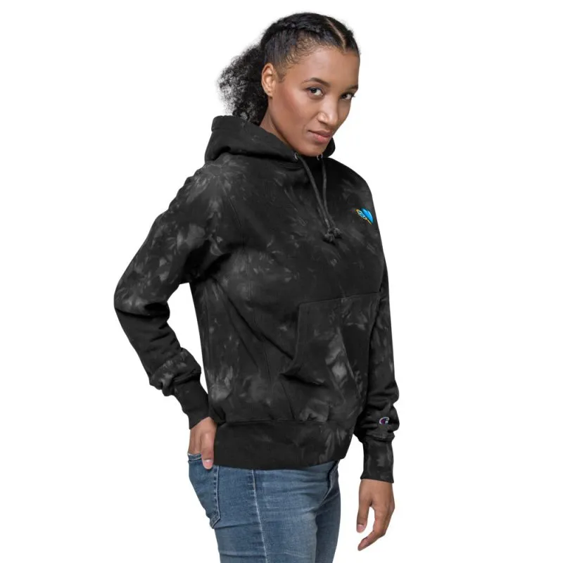 S&B Unisex Champion Tie-Dye Mirror Heart Sweatshirt